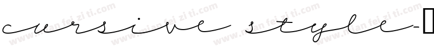 cursive style字体转换